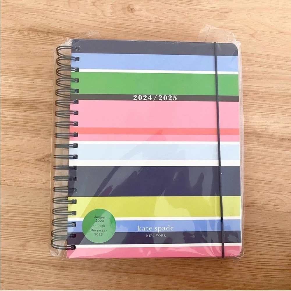 Kate Spade Sunny Day Stripe 2024-25 17-month Mega Planner # K240139